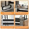 2/3 Layer Dish Drainer Stainless Steel Kitchen Dish Rack with Utensil Holder Large Capacity Anti-Slip Counter Organizer Accessor
