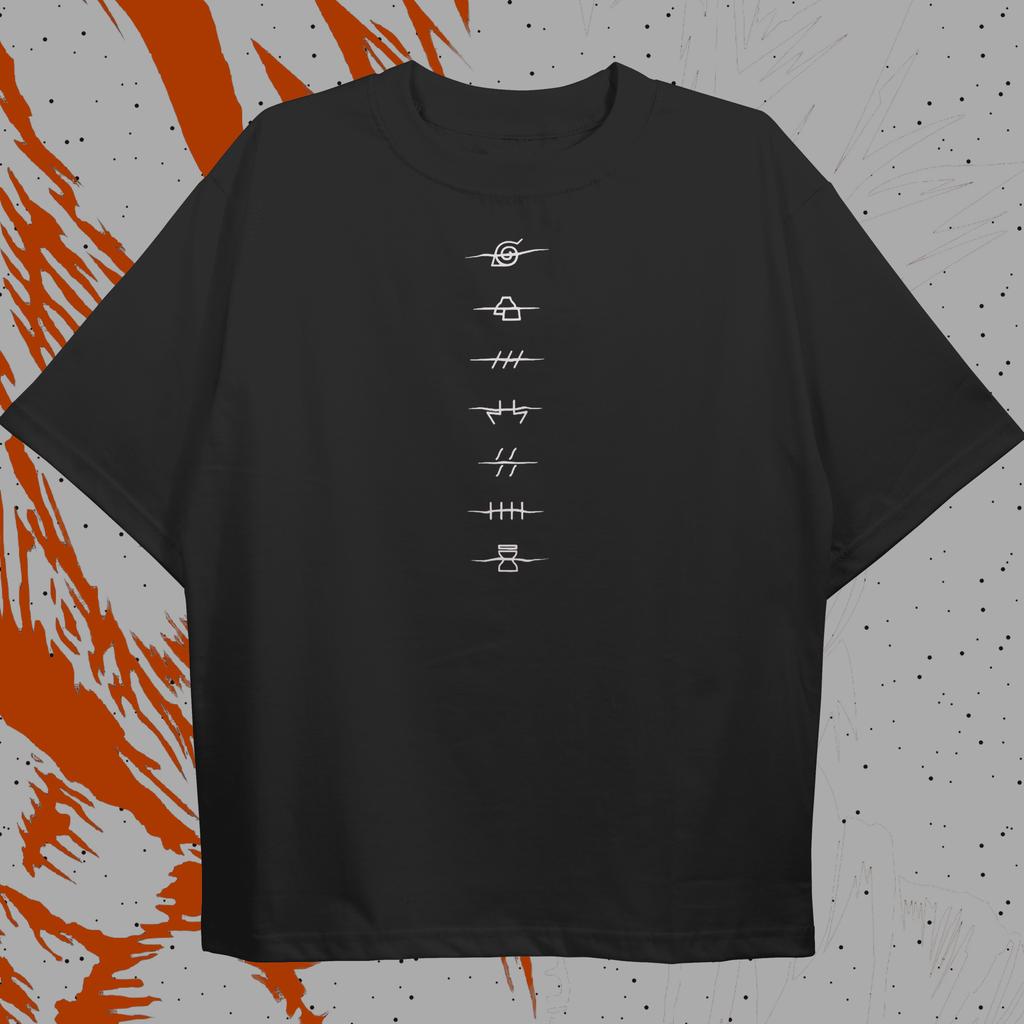 T-shirt Oversize Uzumaki Naruto Uomo Donna Cotone Pesante Y2k Street Hip Hop Harajuku Hip Hop Manica Corta Abbigliamento Femminile Maschile