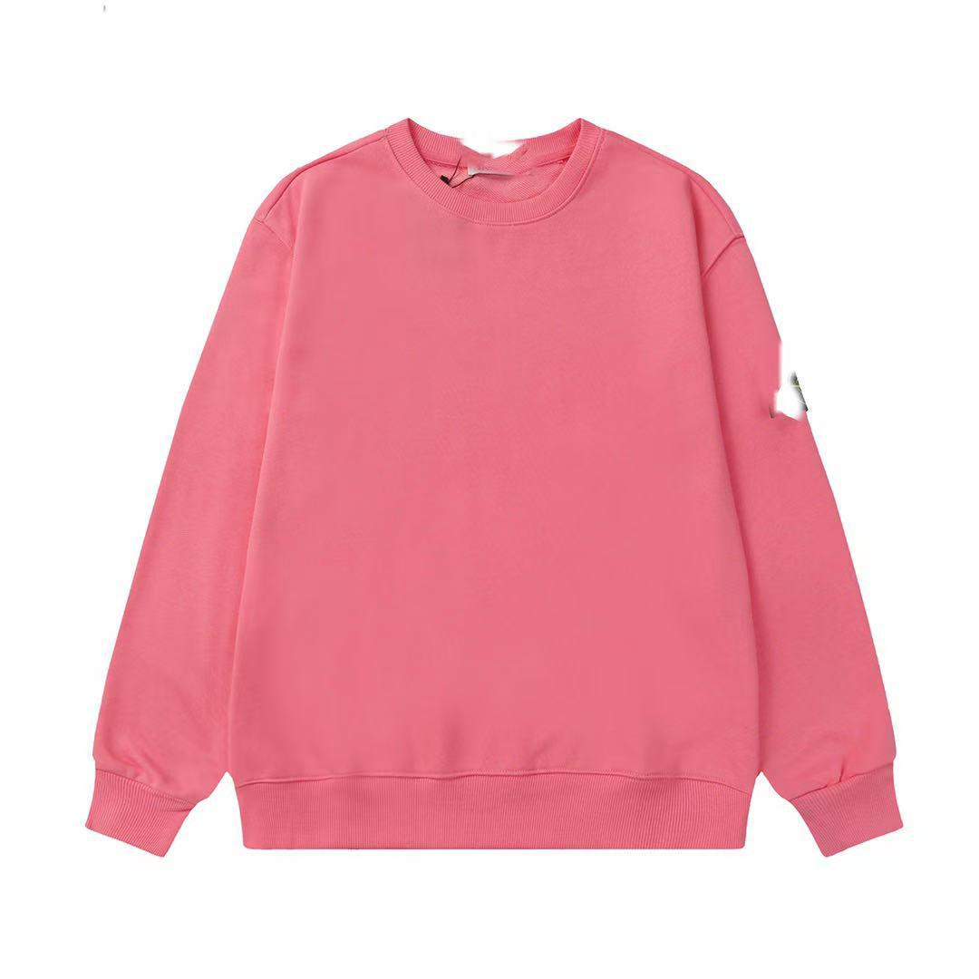 

25SS Solid Color Compass Patch Hoodie – Unisex Loose Long Sleeve for Spring/Autumn M фуксія