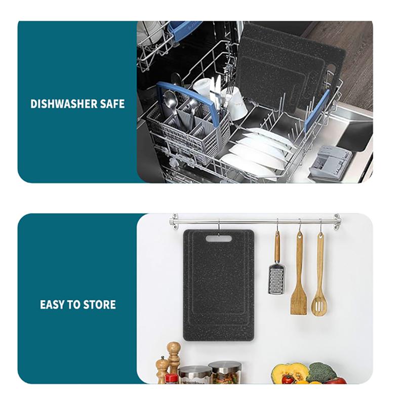 Imitation Marble Texture Pp Plastic Cutting Board Antibacterial Mildew Kitchen Vegetable Cutting Board Kneading Dough Board