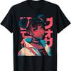 Harajuku Cyberpunk Black Girl Anime Manga Waifu Japanese T-Shirt(6)
