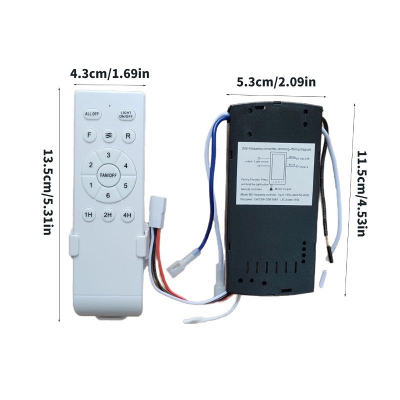 Universal Ceiling Fan Remote Control Kit Replacement 6 Speed Remote Receiver Controller For Home Ceiling Fan Light