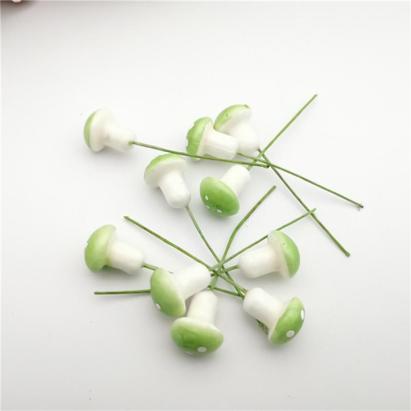 5pcs Simulation Color Mushroom Birthday Cake Decoration Mushroom Cartoon Modeling Scene Decoration