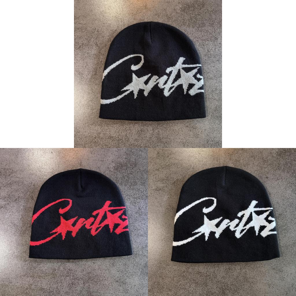 Knit Hat For Women Warm Winter Beanie With Letter Pattern For Street Style