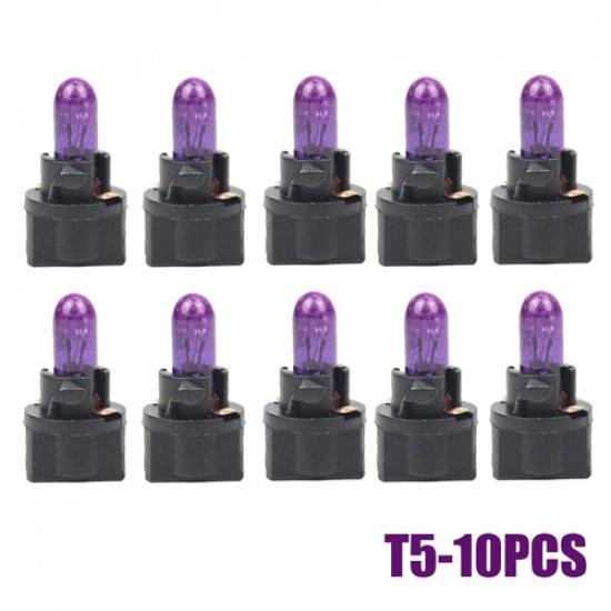 10Pcs T5 SMD Car LED Dashboard trument Interior Light Lamp Bulb Accessories