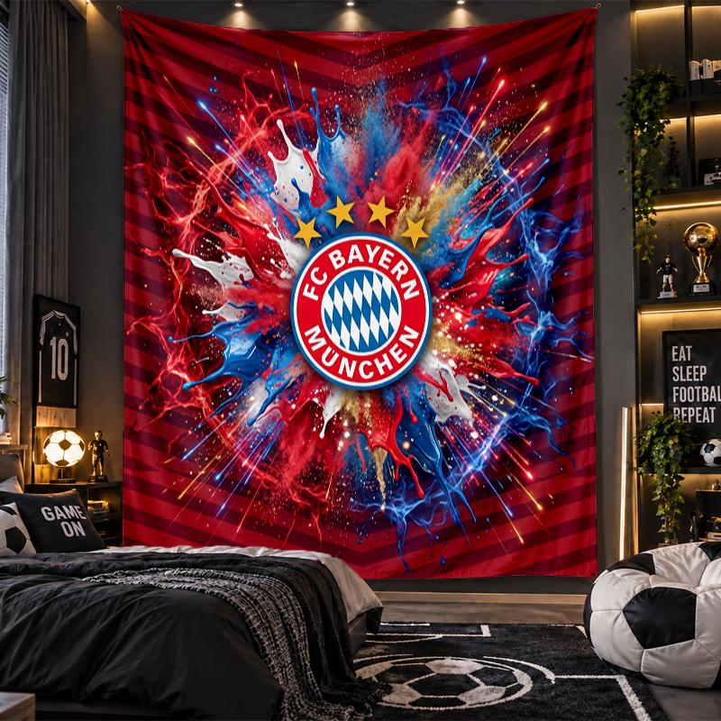 Arazzo da Appendere alla Parete Tessuto con Stampa del Bayern Monaco per Soggiorno Camera da Letto Decorazione per la Casa