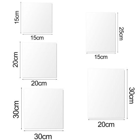 Mirror Decal Self Adhesive Flexible Waterproof Reflect Clear Home Decoration Square Shape Bathroom Living Room Home Mirror Sticker Home Mirror