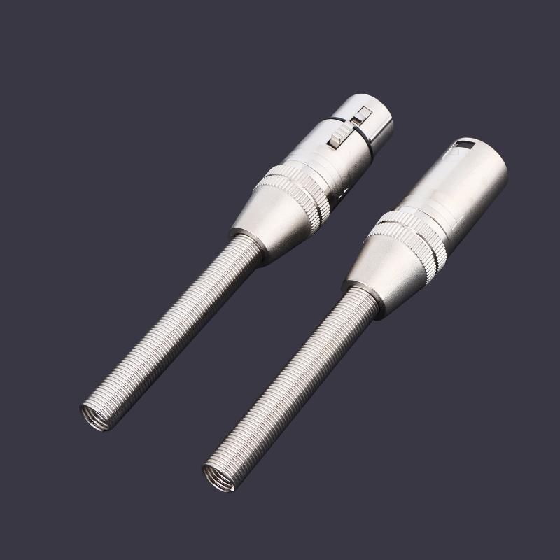 3 Pin XLR Connector Male Female With Extended Spring For Microphone Plug Rugged Adapter For Sound Mixer Lighting Control Cable
