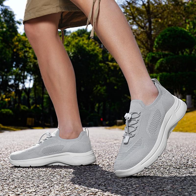 Fashion 2025 New Men's Sports Shoes, Trendy Large-sized Woven Net Fabric Shoes, Breathable, Lightweight and One-foot Lazy Shoes