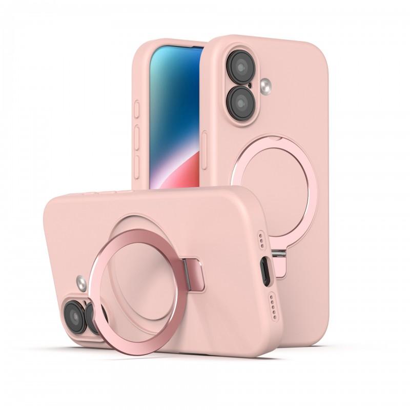 Magnetic Silicone Phone Case With Kickstand IPhone 17 16 15 14 13 12 11 Pro Max Full Cover Shockproof Soft Skin-Friendly