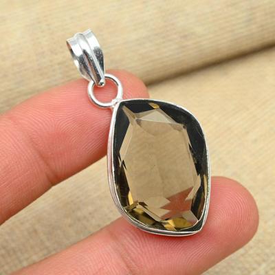 Jedinečný dárkový šperk z drahokamů Smoky Topaz z 925 Sterling Silver