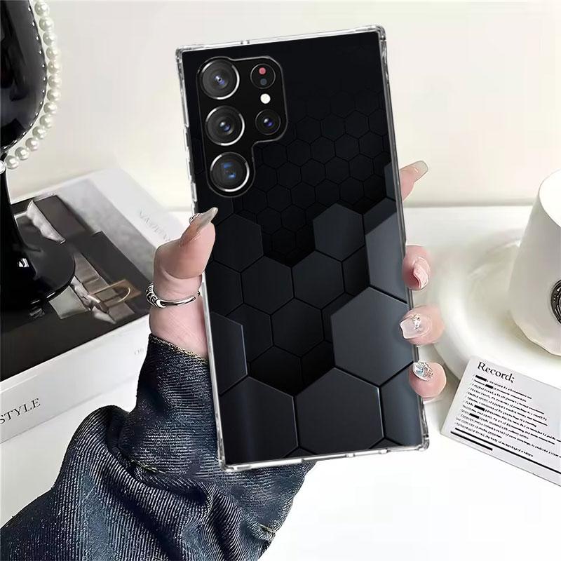 Forged Carbon Pattern Soft Phone Case For Samsung Galaxy S22 S23 S24 S25 Edge S26 Ultra S20 FE S21 Plus + Fundas Coque Galaxy S2