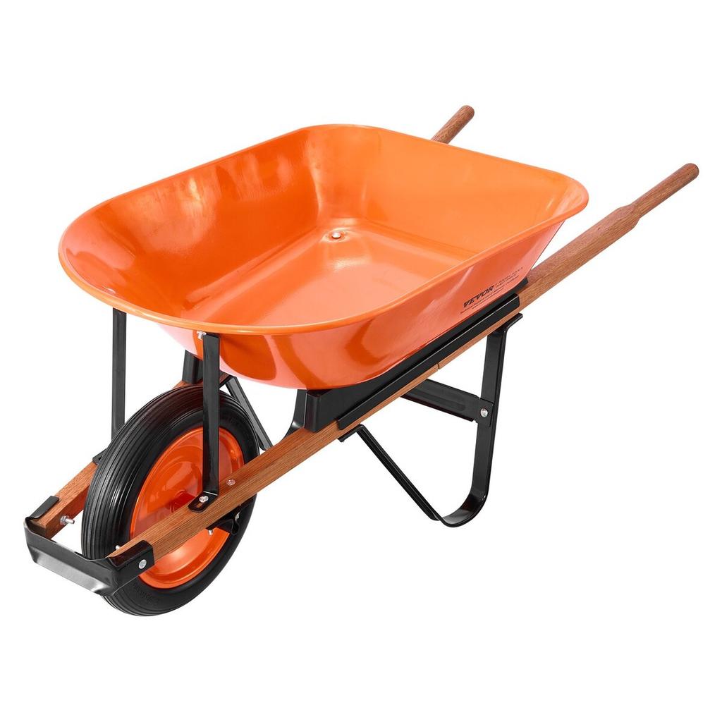 Wheelbarrow Cart One Wheel Garden Dump Cart 330 lbs Yard Utility Cart