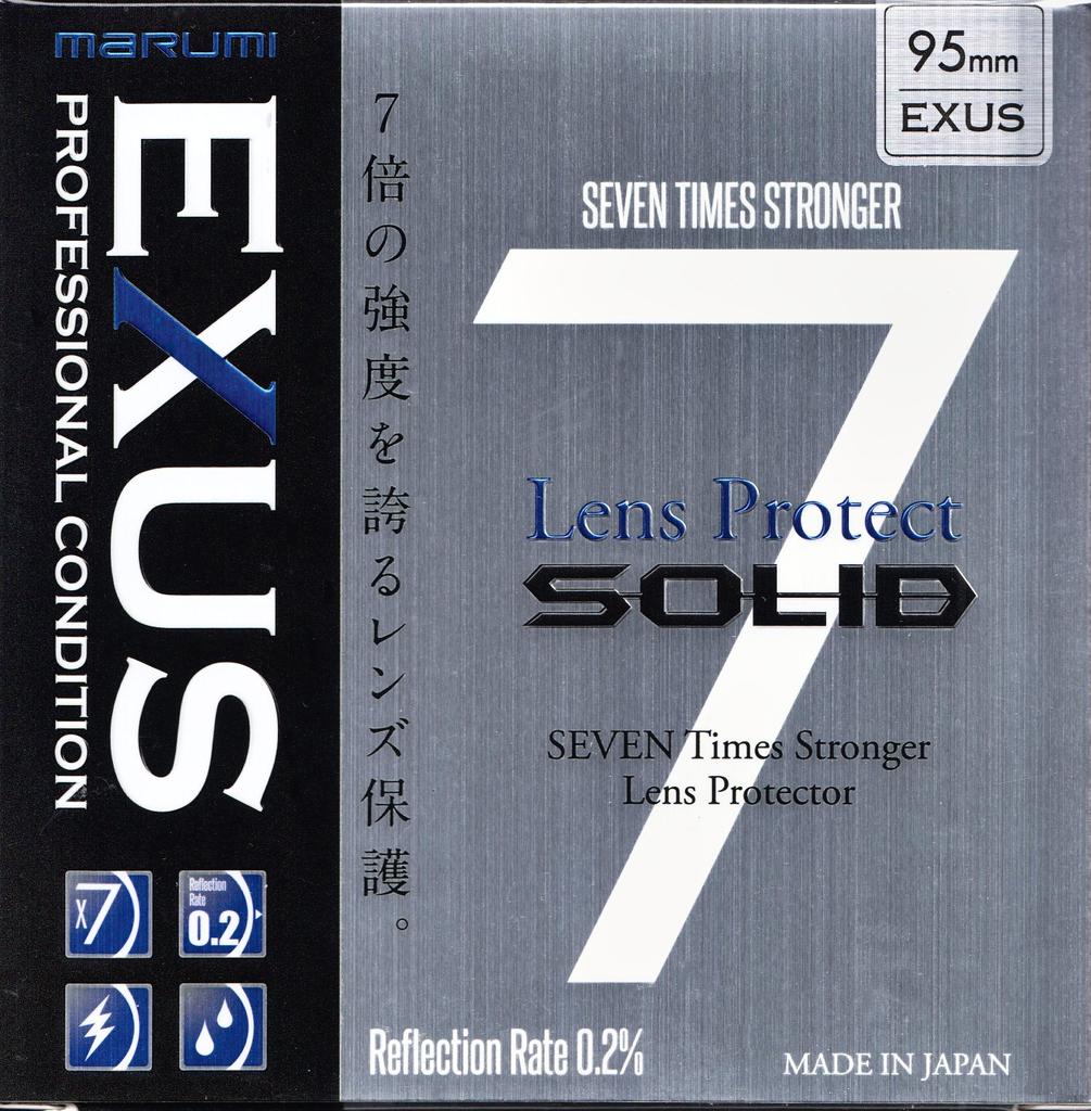 MARUMI Lens Filter 95mm EXUS Lens Protect SOLID 95mm Lens Protection Tempered Glass Antistatic Thin Frame Made in Japan Water-repellent Anti-fouling