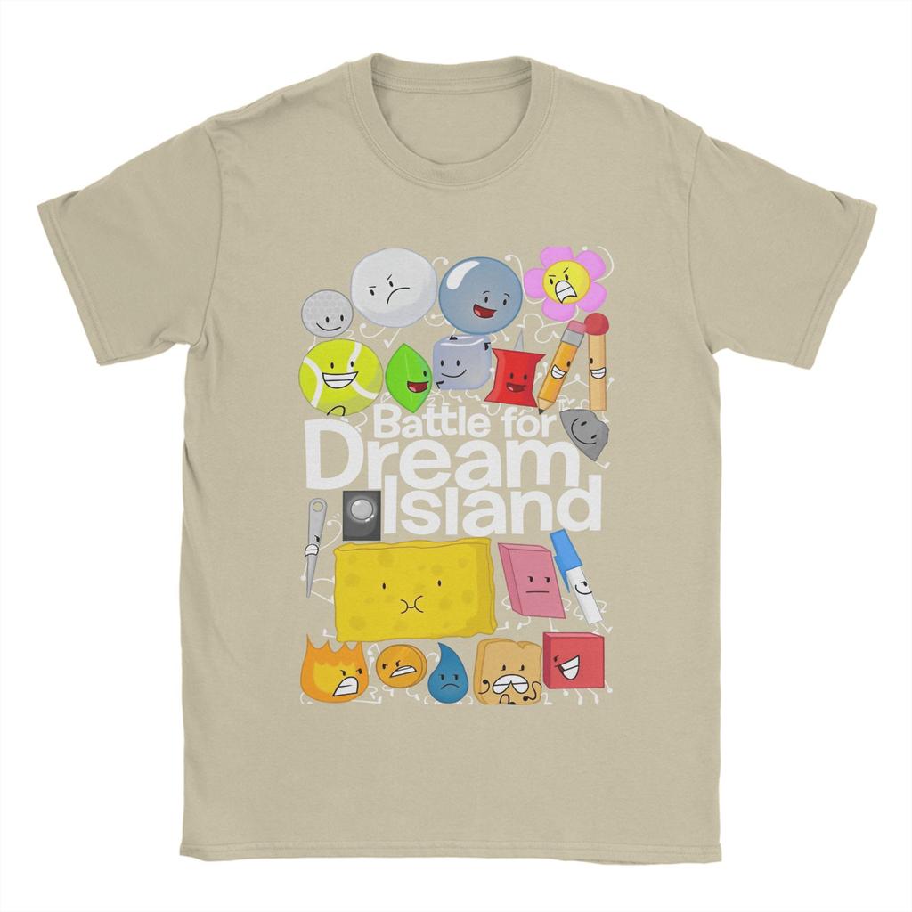 BFDI Battle for Dream Island T-shirt Letni Bawełniany T-shirt Męski Harajuku Koszulka z Własnym Logo Krótki Rękaw Y2K Retro