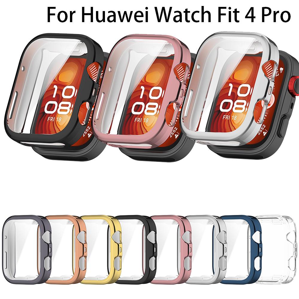 Full Protective Case Cover Shell For Huawei Watch Fit 4 Pro SmartWatch Accessories Frame Cases Soft TPU Screen Protective Clear