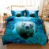 Polar Bear Bedding Set Animal Lovely Quilt Duvet Cover Sets Home Decor Bed Twin Single Queen King Size Fashion Scenery Kawaii