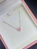 S925 Silver Moissanite Heart Necklace - Minimalist Heart-Shaped Pendant with Clavicle Chain