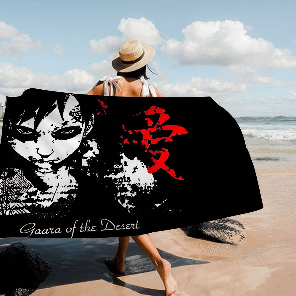 Anime G-Gaara Microfiber Blanket Quick Drying Beach Towels Oversized Printing Super Absorbent Pool Towel Blanket