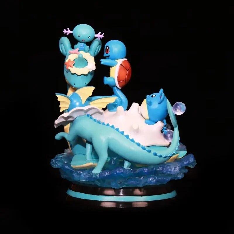 Mew Mewtwo Lapras Squirtle Can Emit Light Scene Anime Figure Model Doll 16cm Decorative Gifts Collected Toy