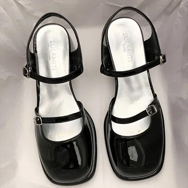 Fashion 2025 Ladies  zeppa da donna elegante nero bianco e scarpe da donna in gomma alla caviglia per donna stivali scarpa alla caviglia