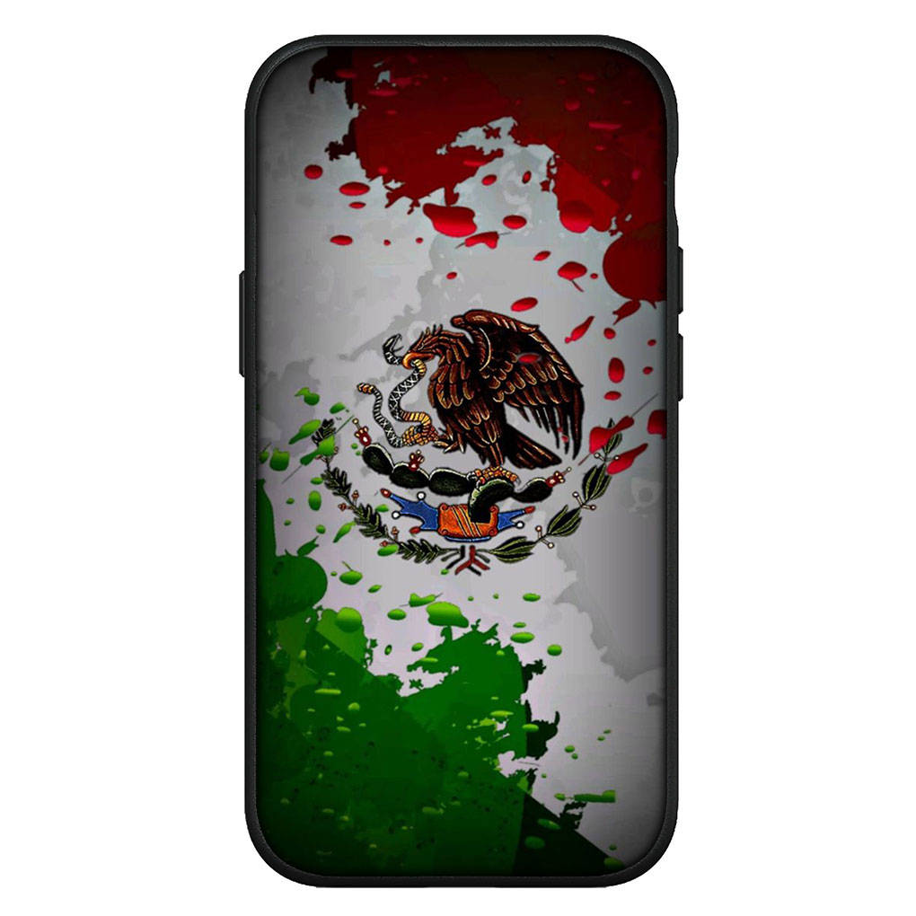 for Samsung Galaxy S24 S23 iPhone 16 15 14 Xiaomi Redmi Note 13 12 11 10 8 Plus 9 Pro Max X XR 14C Phone Case Mexican Mexico Flag OPPO Huawei Cover