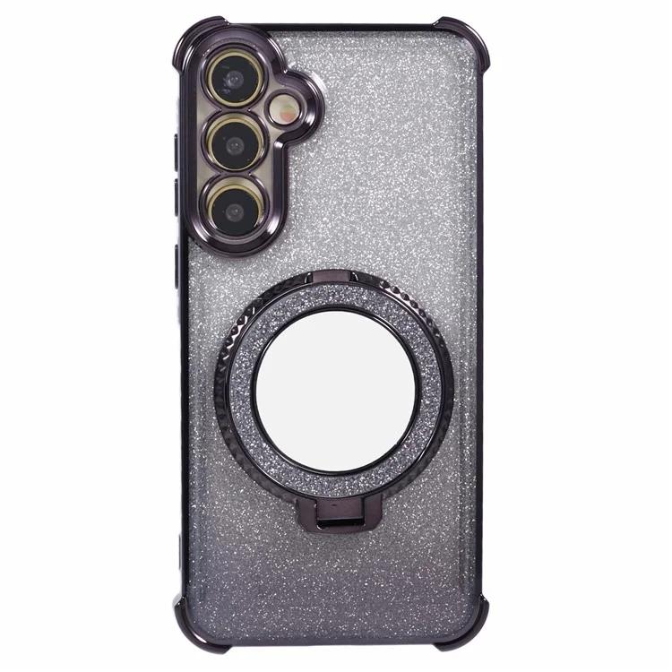 

Чехол для Samsung Galaxy S24 из ТПУ с блестками, с подставкой и зеркалом