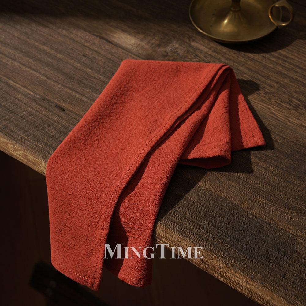 6pcs Cloth Napkins 40cm X 40cm Plain Washed Cotton Vintage Reusable Table Napkin for Gatherings Wedding Baby Shower Dinner Party