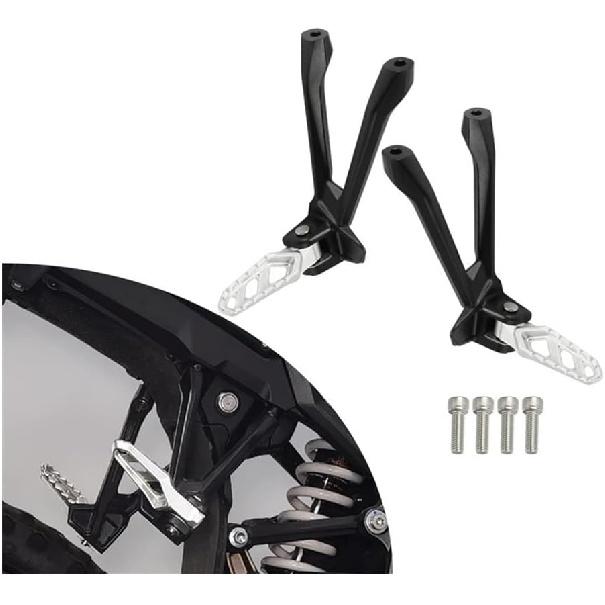 Sur Ron Ultra Bee Rear Foot Pegs Kit - Black Metal Foldable Pedals for Electric Motorcycle