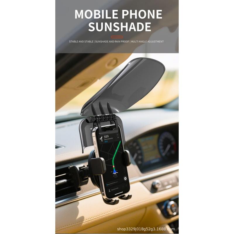 1Pcs Adjustable Creative Riding Gear Outdoor Sun Hat Style Phone Mount Sun Shade Rainproof Universal Extended Sun Visor