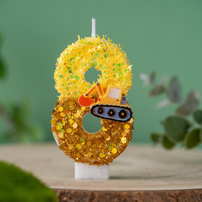 Creative Excavator Birthday Candles - Perfect for Cakes and Parties