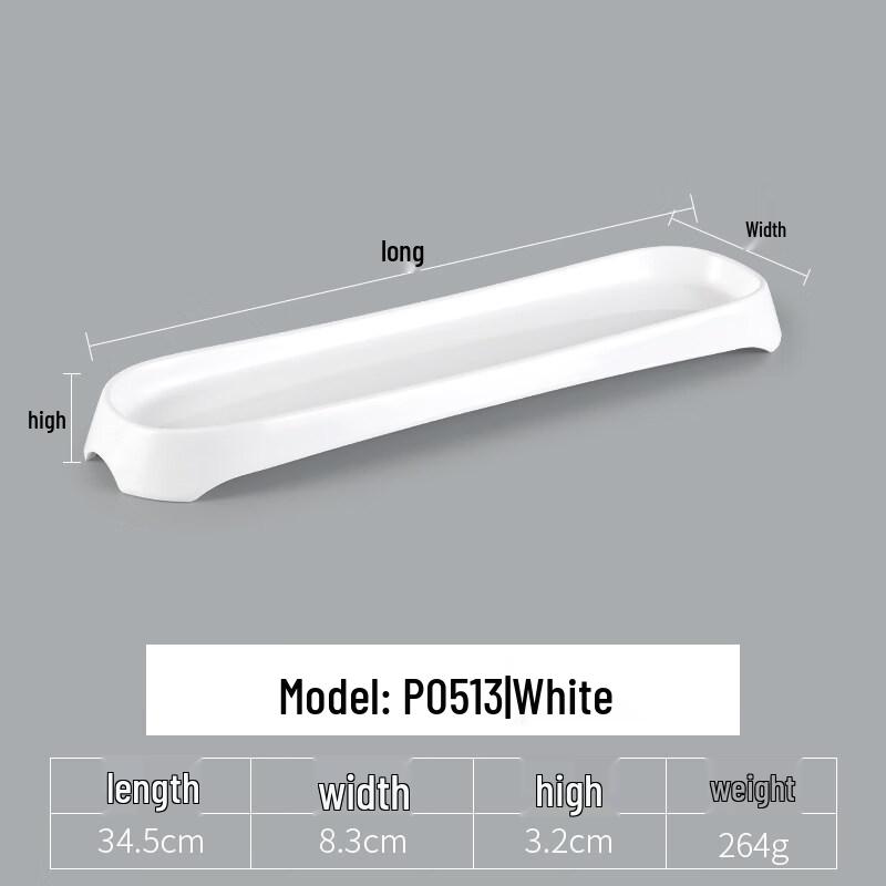Food-Grade Melamine Rectangular 3-Compartment Serving Plate
