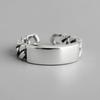925 Sterling Silver Rings for Women Couple Minimalist Handmade Simple Retro Chain Ring Party Jewelry Gift Prevent Allergy