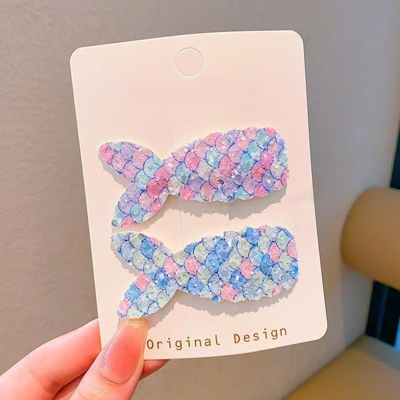 Nová módní Dětská Mořská víla Sponky do vlasů Kreslený Fish Tail Flitry Spona do vlasů pro dívky Dětské vlasové doplňky