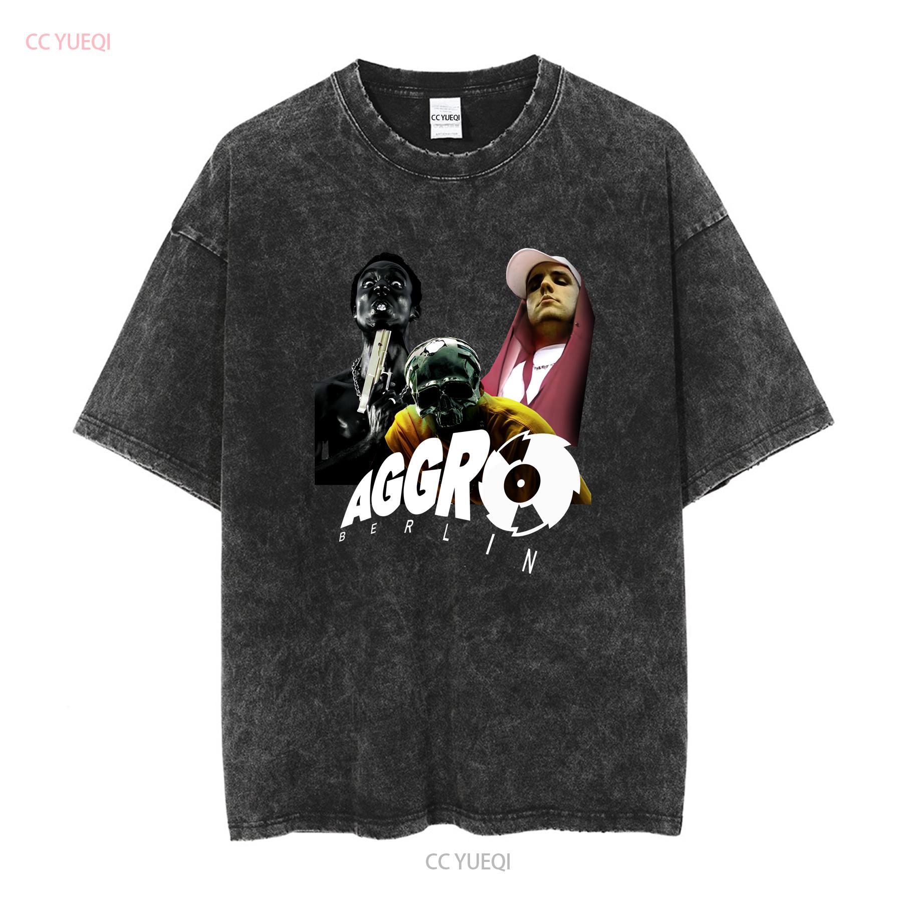 

Aggro Berlin rap band tee long or short sleeves vintage Washed fashion Slightly Stylish graphic Unisex Stretched Casual 2XL