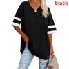 Women's Striped T-Shirt V-Neck T-Shirt Half Sleeve Comfort Top