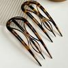 Vintage Design Hair Bun U-Shaped Hair Sticks Tortoiseshell Hair Clip Hairpins For Woman Meatball Head Hair Fork Hair Accessories