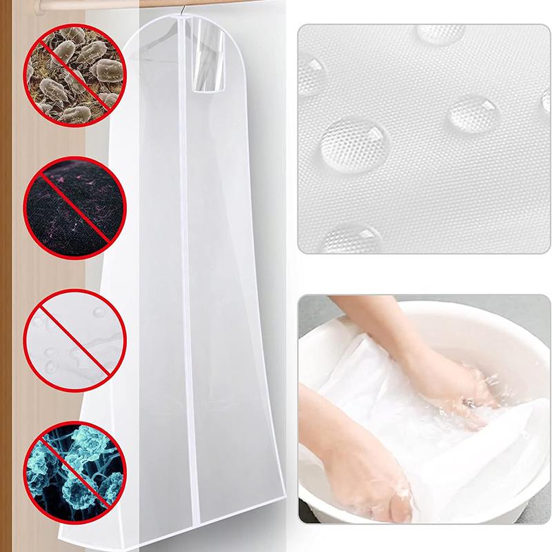 1pc High Quality Long Wedding Dess Bag Cover Evening Dress Dust Cover Bridal Garment Storage Bag New Wedding Dust Cover