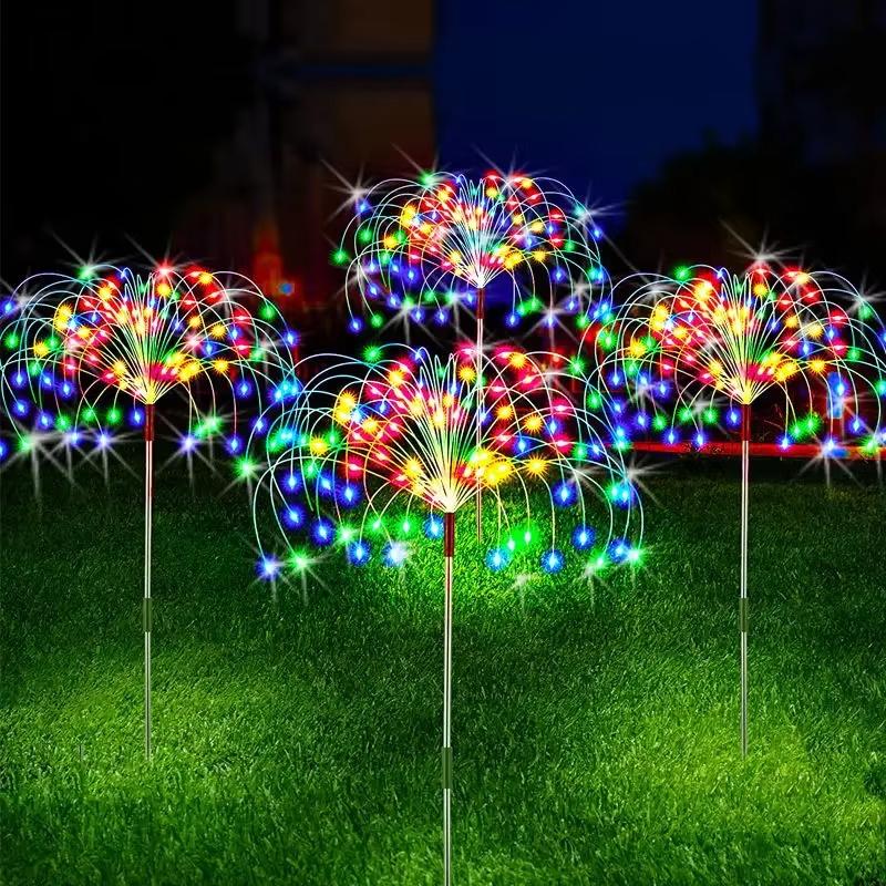 Solar LED Lights Solar Firework Fairy Light Outdoor Garden Decor Pathway Lights Waterproof Yard Lawn Patio Landscape Decor Light