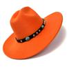 New Western Cowboy Hat, Black Woolen Jazz Top Hat, Four Seasons Men'S And Women'S Turquoise Crimped Felt Hat