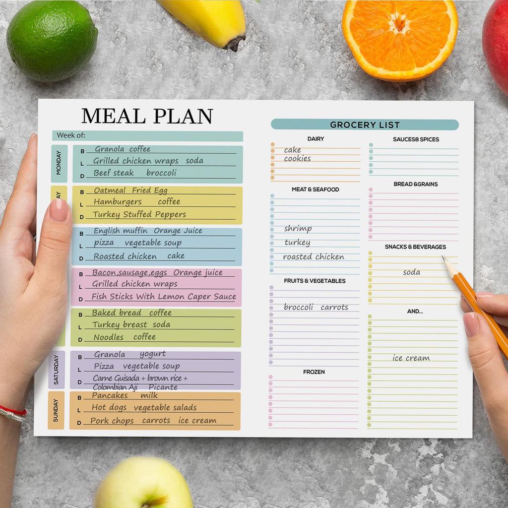 Magnetic Weekly Meal Planner Notebook