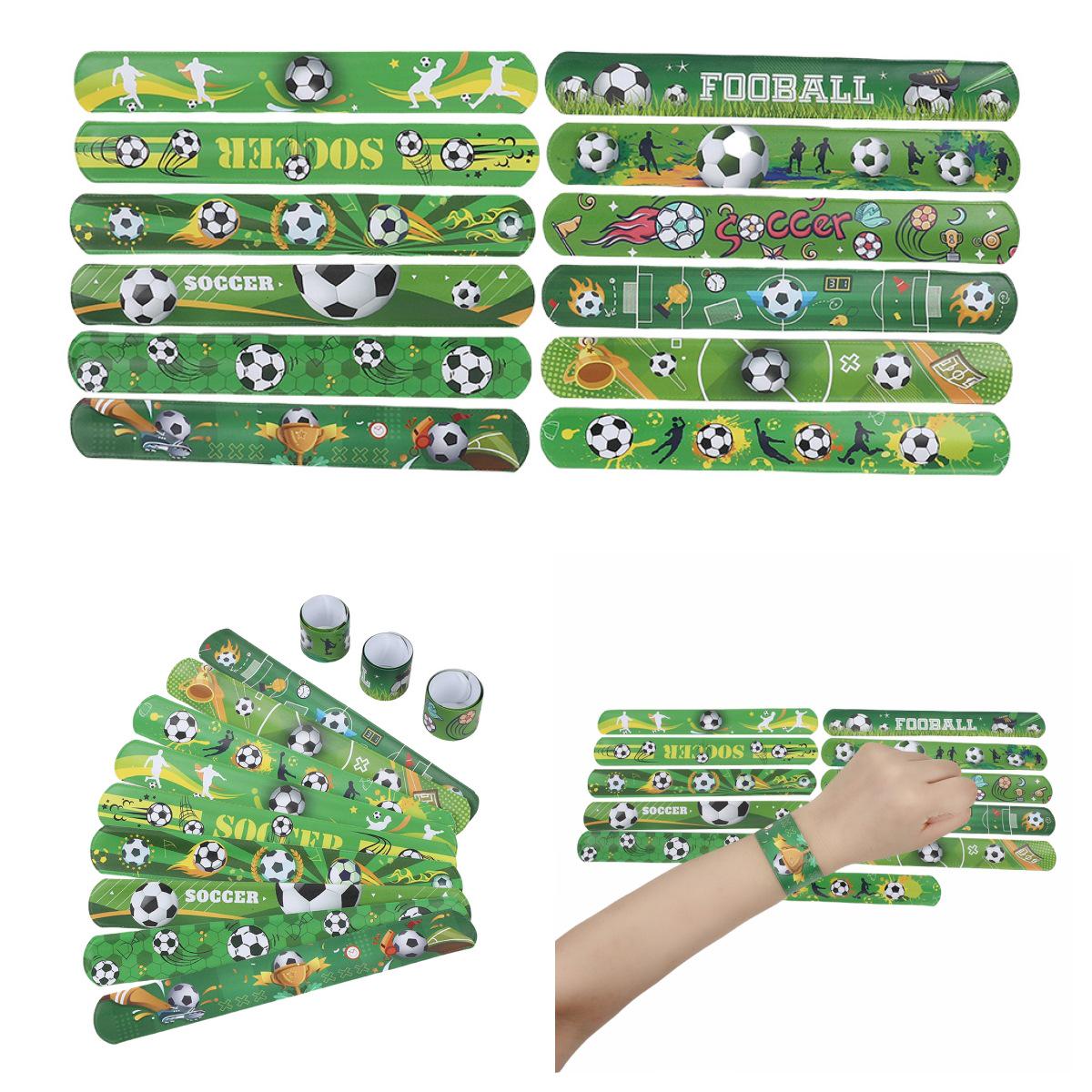 Kids Sports Theme Slap Bracelet: Football, Volleyball, Basketball, Cartoon Design Party Favor