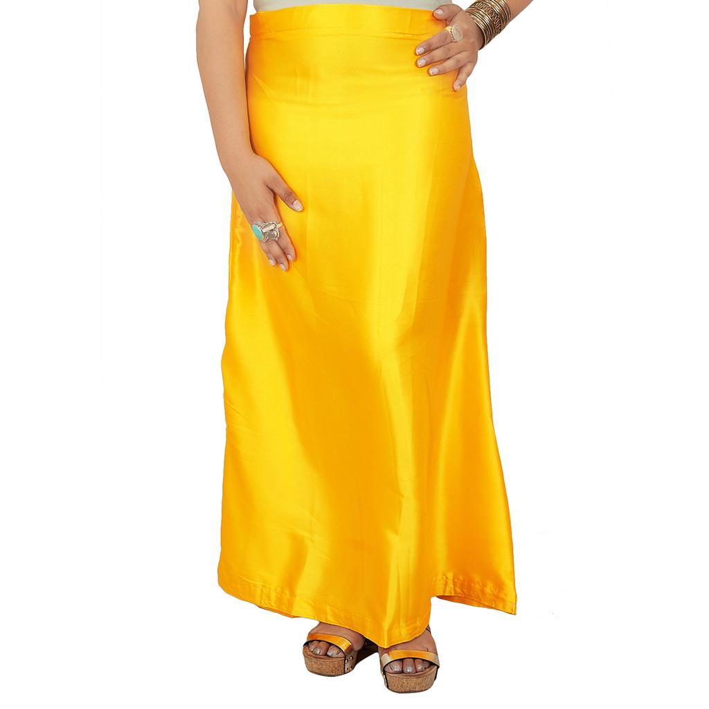 Indian Satin Silk Petticoat Bollywood Solid Inskirt Lining For Sari