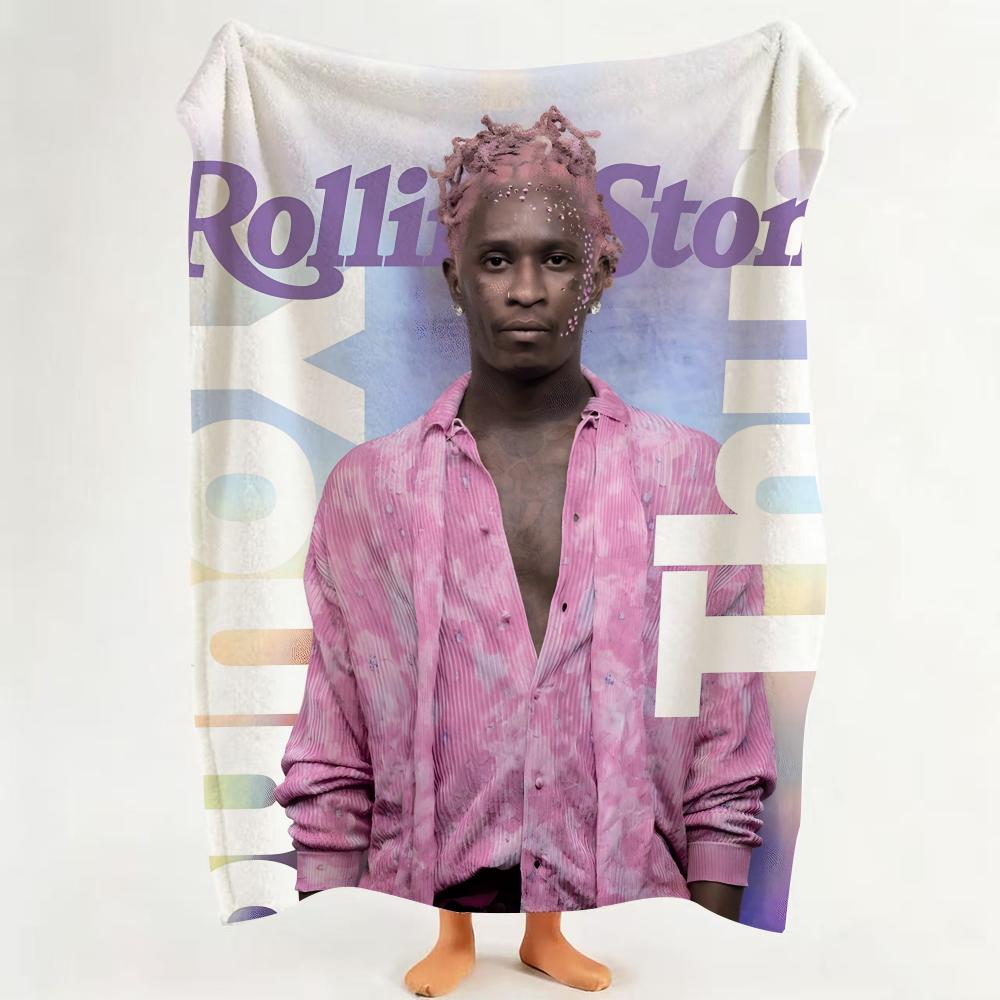 

Music YYoung TThug Throw Flannel Throw Blanket Suitable for Sofa Living Room Bedroom 75cmx90cm