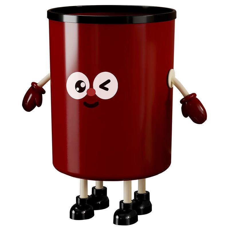 High-Capacity Cute Trash Can with Lid for Kitchen, Bedroom, Bathroom, and Living Room