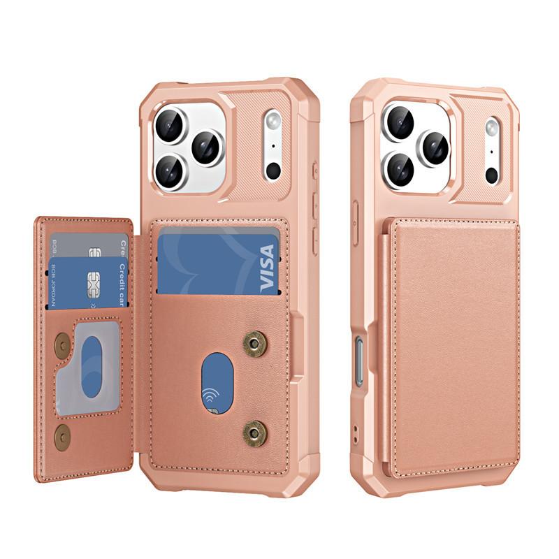 Applicable To IPhone17Pro Max Card Mobile Phone Case 16 15Pro Left and Right Flip Case XR Anti-drop Protective Case