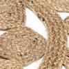 Tapis rond - Jute tressée - 120 cm - Tissé à la main - Motif traditionnel
