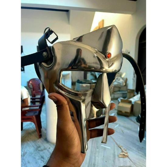 Doom Gladiator Helmet Face Mask Hand Forged MF Doom Medieval Halloween