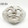 Masque de Costume d'Halloween Respirant Masque Visage Fissuré Horreur, Mousse Légère Trous pour les Yeux Réaliste Cassé avec Sangle Réglable Accessoires Effrayants, pour