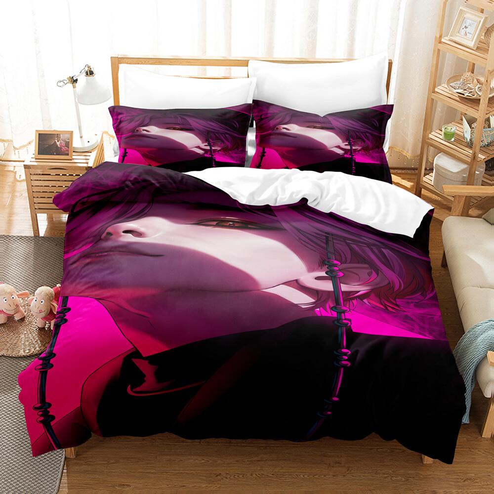 3pcs Kpop Demon Hunters Theme Duvet Cover Set EU Single Size Bedding Sets Quilt Cover Duvet Cover for Kids & Adults K Pop